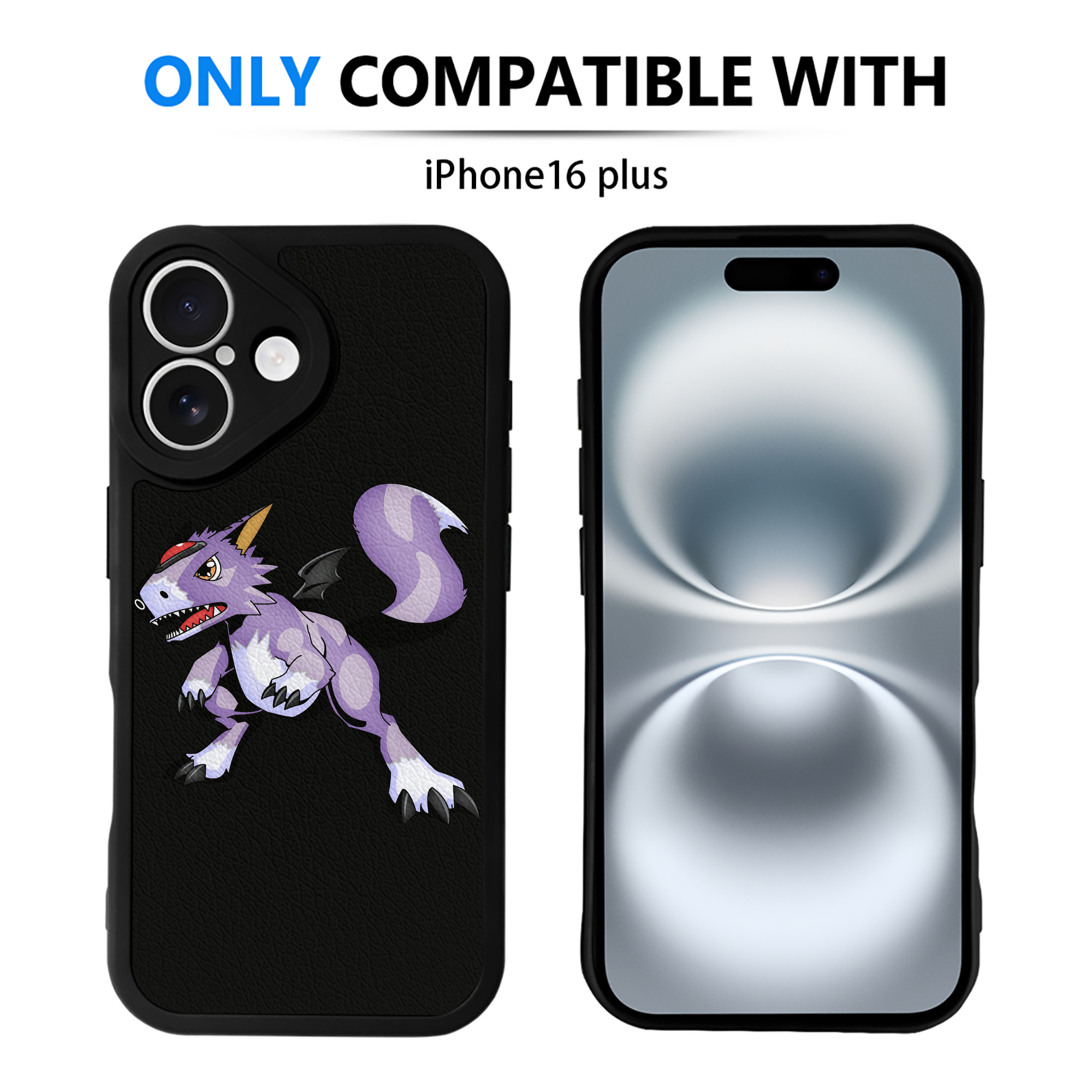 （画像用） Digimon デジタルモンスター/デジモン 【iPhone 16シリーズ対応】シリコンスマホケース（レザー調） 材質：シリコン
